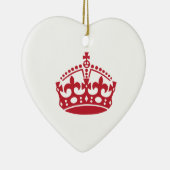Behalt einer ruhelosen, roten Siegskrone Keramik Ornament (Rechts)