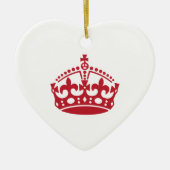 Behalt einer ruhelosen, roten Siegskrone Keramik Ornament (Vorne)