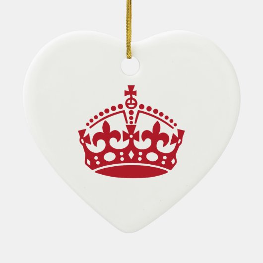 Behalt einer ruhelosen, roten Siegskrone Keramik Ornament (Hinten)