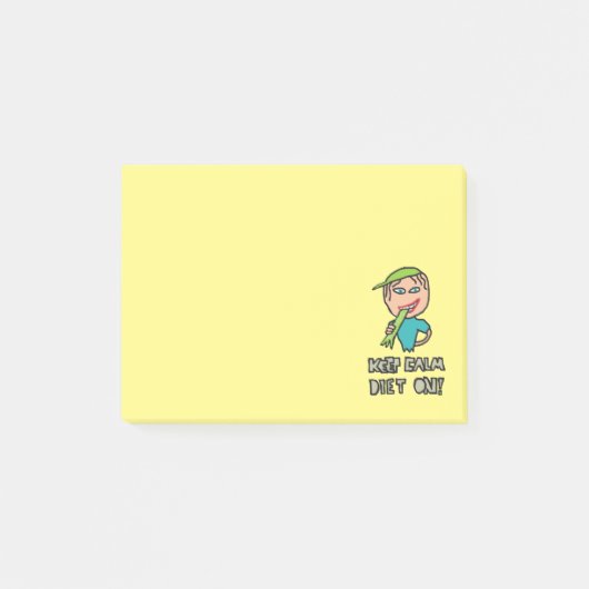 Behalt einer ruhigen Diät Post-it Klebezettel (Vorderseite)