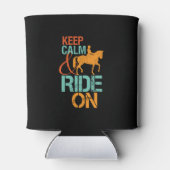 Behalt einer ruhigen Fahrt auf einem Pferdereiten Dosenkühler (Rückseite)