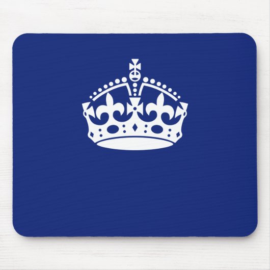 Behalt eines Calm Crown-Symbols auf Navy Blue Mousepad (Vorne)