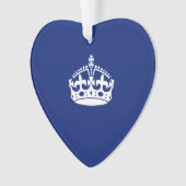 Behalt eines Calm Crown-Symbols auf Navy Blue Ornament (Vorderseite)