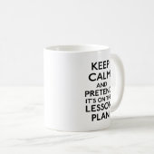 Behalt eines Calm Lesson Plans Kaffeetasse (VorderseiteRechts)