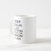 Behalt eines Calm Lesson Plans Kaffeetasse (Vorderseite Links)