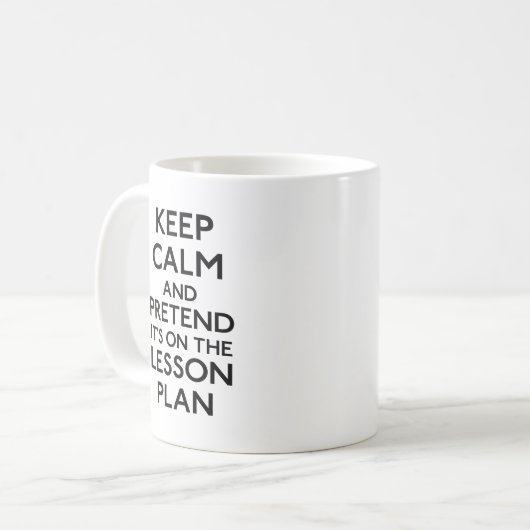 Behalt eines Calm Lesson Plans Kaffeetasse (Vorderseite Links)