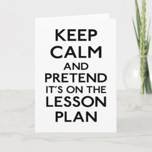Behalt eines Calm Lesson Plans Karte