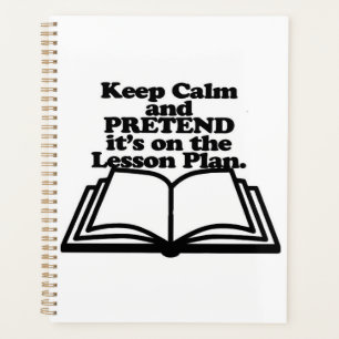 Behalt eines Calm Lesson Plans Planer
