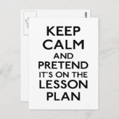 Behalt eines Calm Lesson Plans Postkarte (Vorne/Hinten)