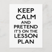 Behalt eines Calm Lesson Plans Postkarte (Vorderseite)