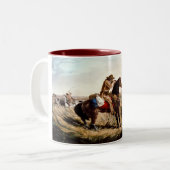 Behalt eines Karos auf einheimischen Amerikanische Zweifarbige Tasse (Vorderseite Links)