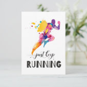 Behalt eines Motivierend Zitats für Runner Geschen (Stehend Vorderseite)