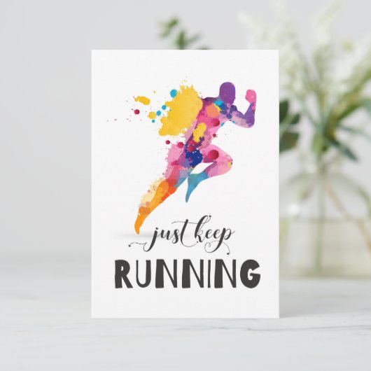 Behalt eines Motivierend Zitats für Runner Geschen (Stehend Vorderseite)