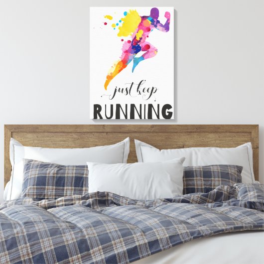 Behalt eines Motivierend Zitats für Runner Geschen Leinwanddruck (Insitu (Schlafzimmer))