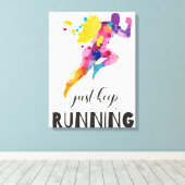 Behalt eines Motivierend Zitats für Runner Geschen Leinwanddruck (Insitu (Holzboden))
