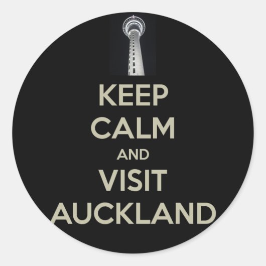 behalt eines ruhigen Besuchs in der Auckland Runder Aufkleber (Vorderseite)