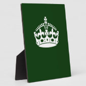 Behalt eines ruhigen Kronenzeichens auf Forest Gre Fotoplatte (Seite)