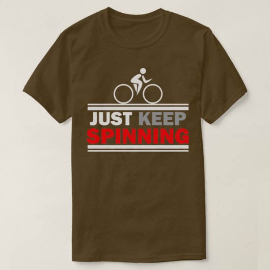 Behalt einfach das Gymnastikworkout in der Spinnin T-Shirt (Design vorne)