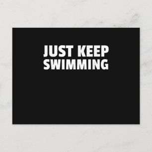 Behalt einfach das Schwimmdesign Feiertagspostkarte