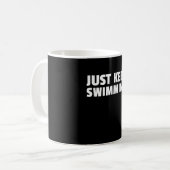 Behalt einfach das Schwimmdesign Kaffeetasse (Vorderseite Links)