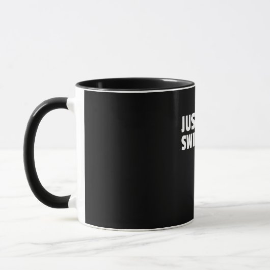 Behalt einfach das Schwimmdesign Tasse (Links)