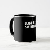 Behalt einfach das Schwimmdesign Tasse (Vorderseite Links)