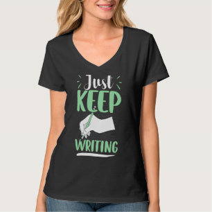 Behalt einfach den Autor des Buches, Grafiker T-Shirt