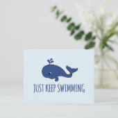 Behalt einfach den Wal Feiertagspostkarte (Stehend Vorderseite)