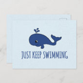 Behalt einfach den Wal Feiertagspostkarte (Vorne/Hinten)