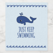 Behalt einfach den Wal Weinetikett (Einzelnes Label)