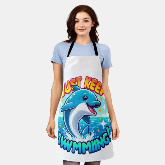 Behalt einfach die Dolphin Schürze (Getragen)