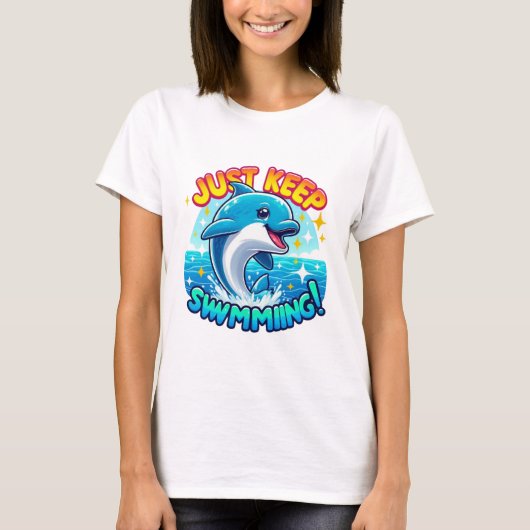 Behalt einfach die Dolphin T-Shirt (Vorderseite)