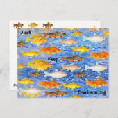 Behalt einfach eine Sammlung von Fischen Postkarte (Vorne/Hinten)