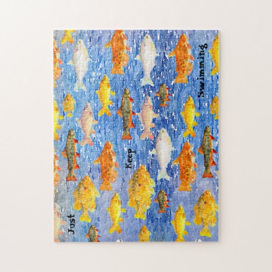 Behalt einfach eine Sammlung von Fischen Puzzle (Vertikal)