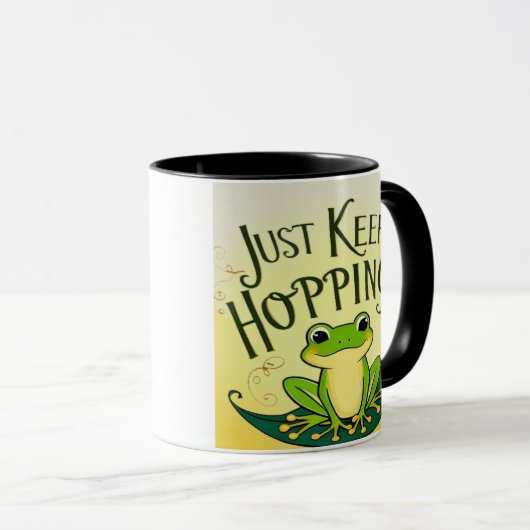 Behalt einfach Hopping! Frog Tasse (VorderseiteRechts)