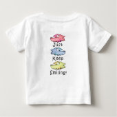 Behalt einfach lächeln! Farbiger Zahnfisch Baby T-shirt (Rückseite)