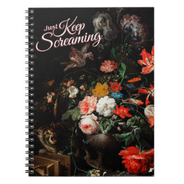 Behalt einfach nur Schreie Notizblock