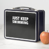 Behalt einfach nur Schwimmen Metall Brotdose (Beispiel)