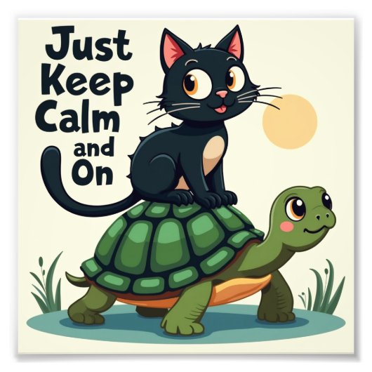 Behalt einfach Ruhe und fahre weiter Fotodruck (Vorne)