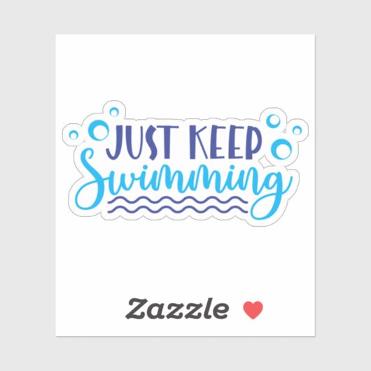 Behalt einfach schwimmen aufkleber (Blatt)