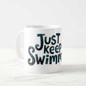 Behalt einfach schwimmen kaffeetasse (Vorderseite Links)