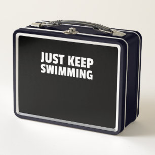 Behalt einfach Schwimmen Metall Brotdose