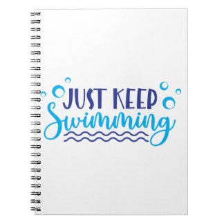 Behalt einfach schwimmen notizblock