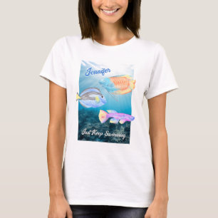 Behalt einfach schwimmende Meeresfische T-Shirt