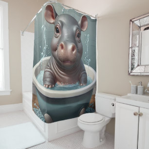 Behalt einfach Scrubbing - Funny Animal Portraits Duschvorhang