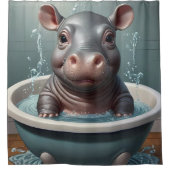 Behalt einfach Scrubbing - Funny Animal Portraits Duschvorhang (Vorderseite)