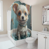 Behalt einfach Scrubbing - Funny Animal Portraits Duschvorhang (Beispiel)