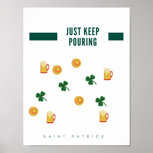 Behalt einfach "St Patrick's Day" Poster (Vorne)