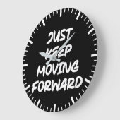 Behalt einfach vorwärts zu gehen, Gym, Hustle, Erf Große Wanduhr (Winkel)