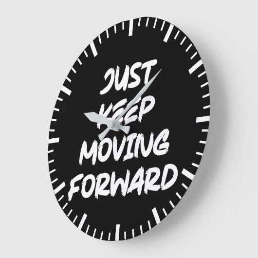 Behalt einfach vorwärts zu gehen, Gym, Hustle, Erf Große Wanduhr (Winkel)